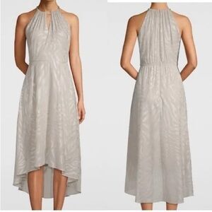 White House Black Market Cream High Low Dress